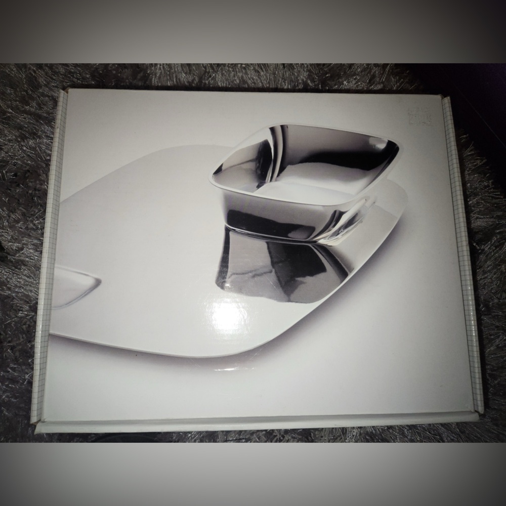 Studio Nova Silver Chip and Dip serving dish